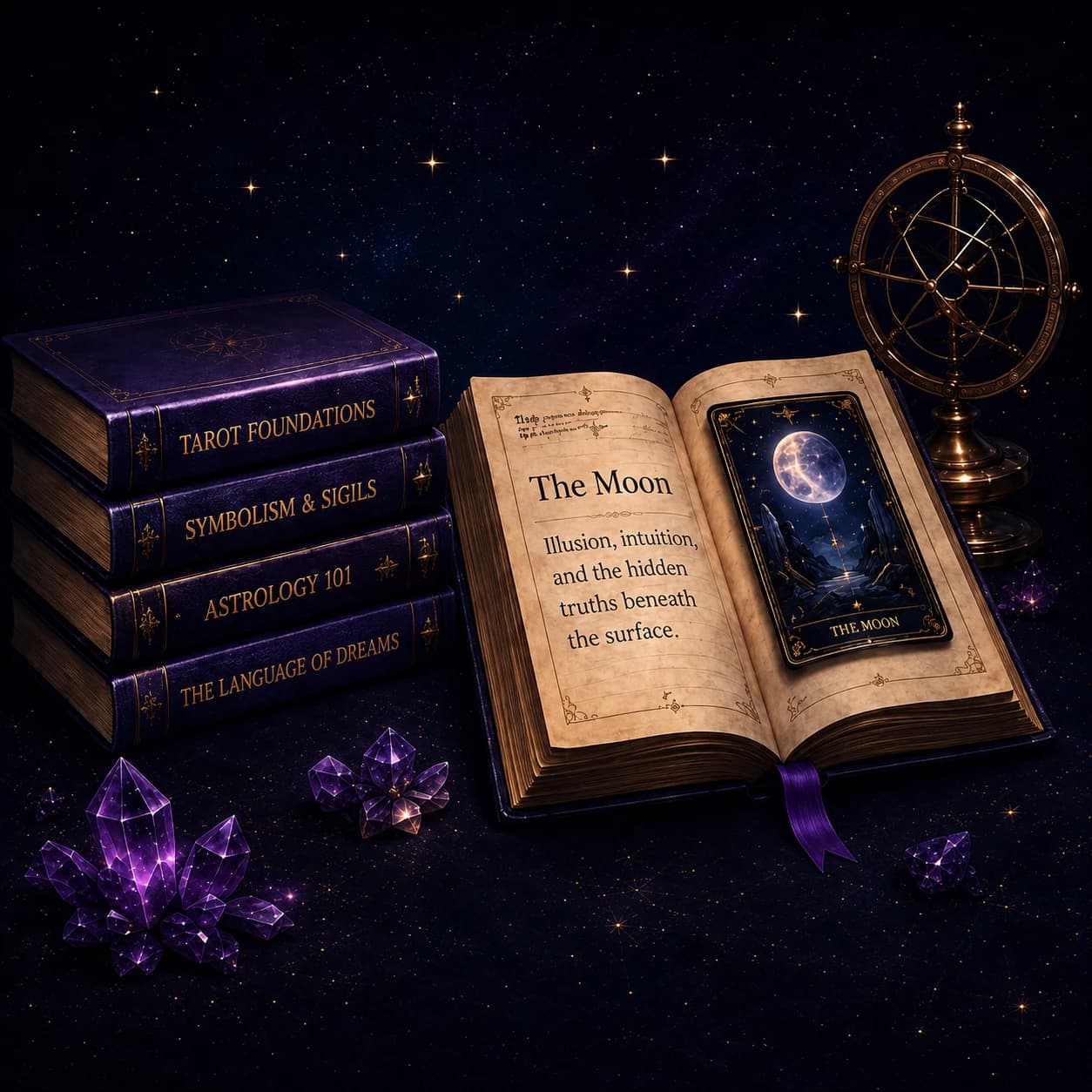Arcana Noctis learning books and tarot study materials