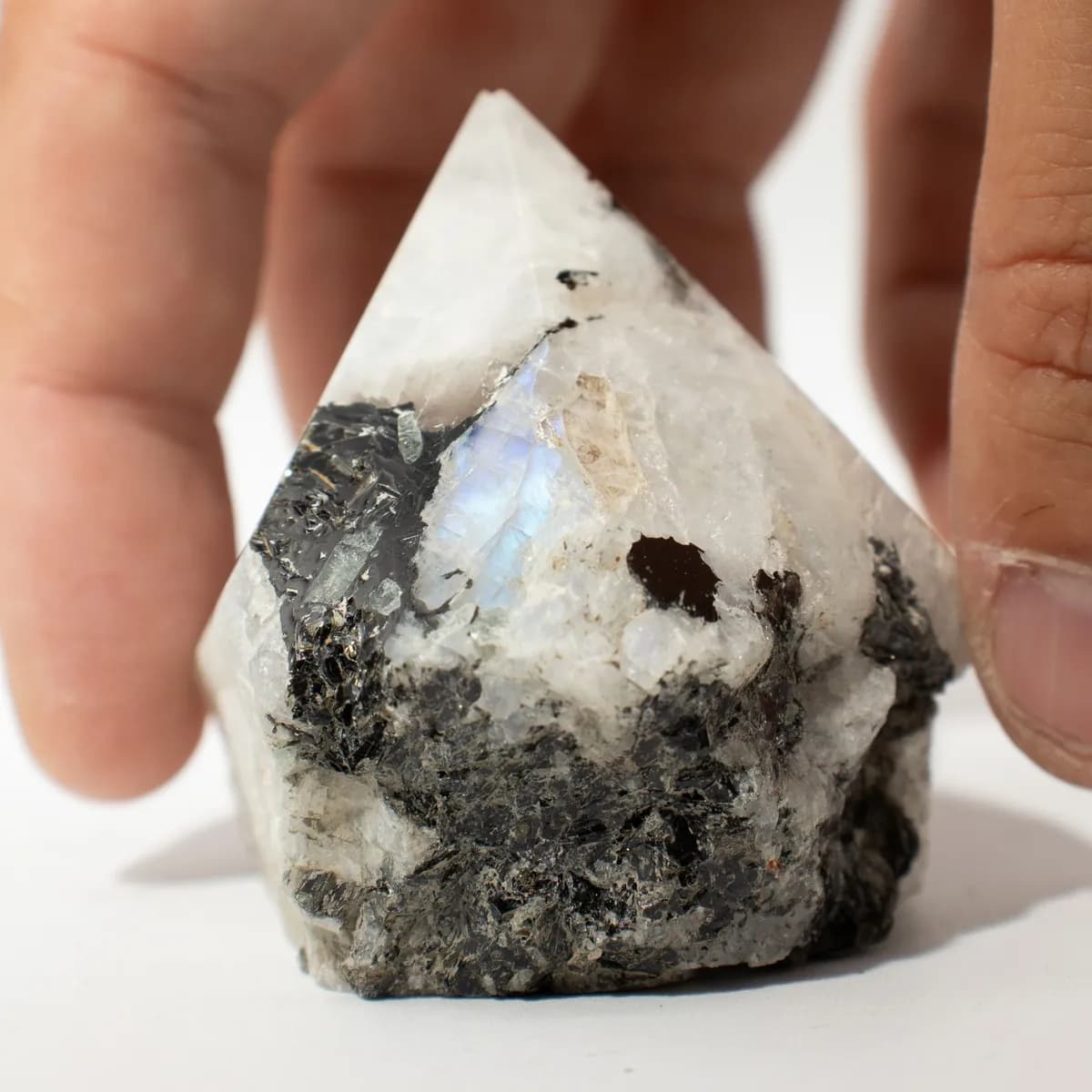 Gemstone Top Polished Points - Rainbow Moonstone (approx 5-6 pieces)