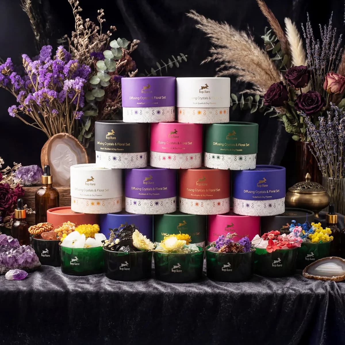 Hop Hare Diffusing Crystals & Floral Set - The Sun