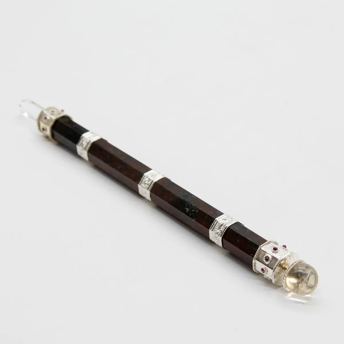 Bloodroot Soverign Wand -Extra Long Fancy Jasper Magic- Crystal Ball top - 26cm