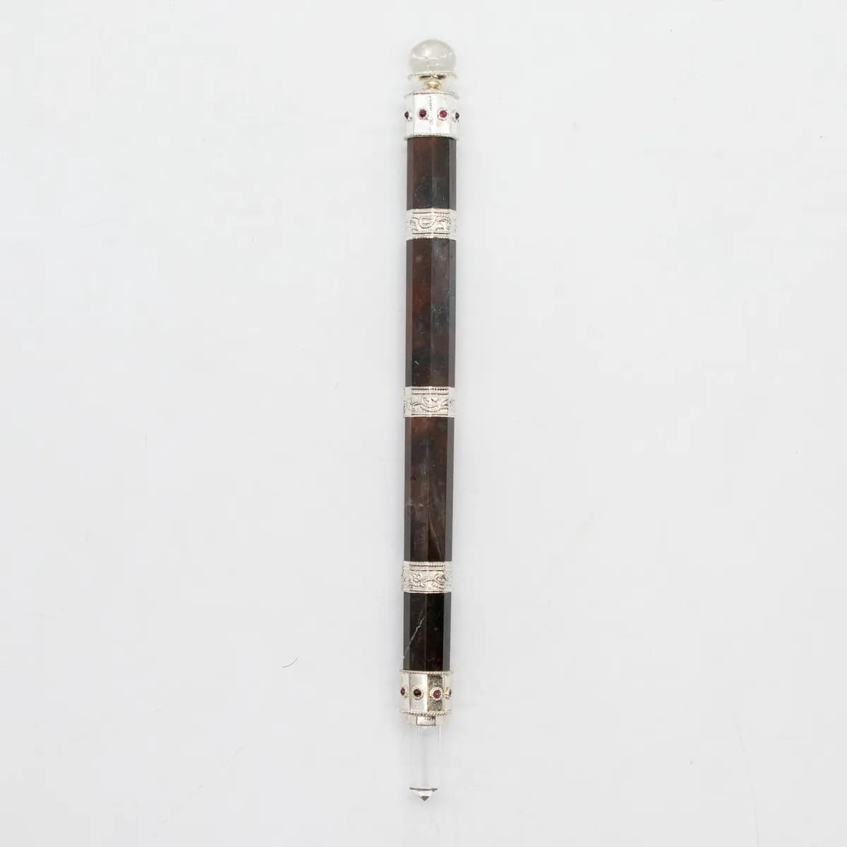 Bloodroot Soverign Wand -Extra Long Fancy Jasper Magic- Crystal Ball top - 26cm