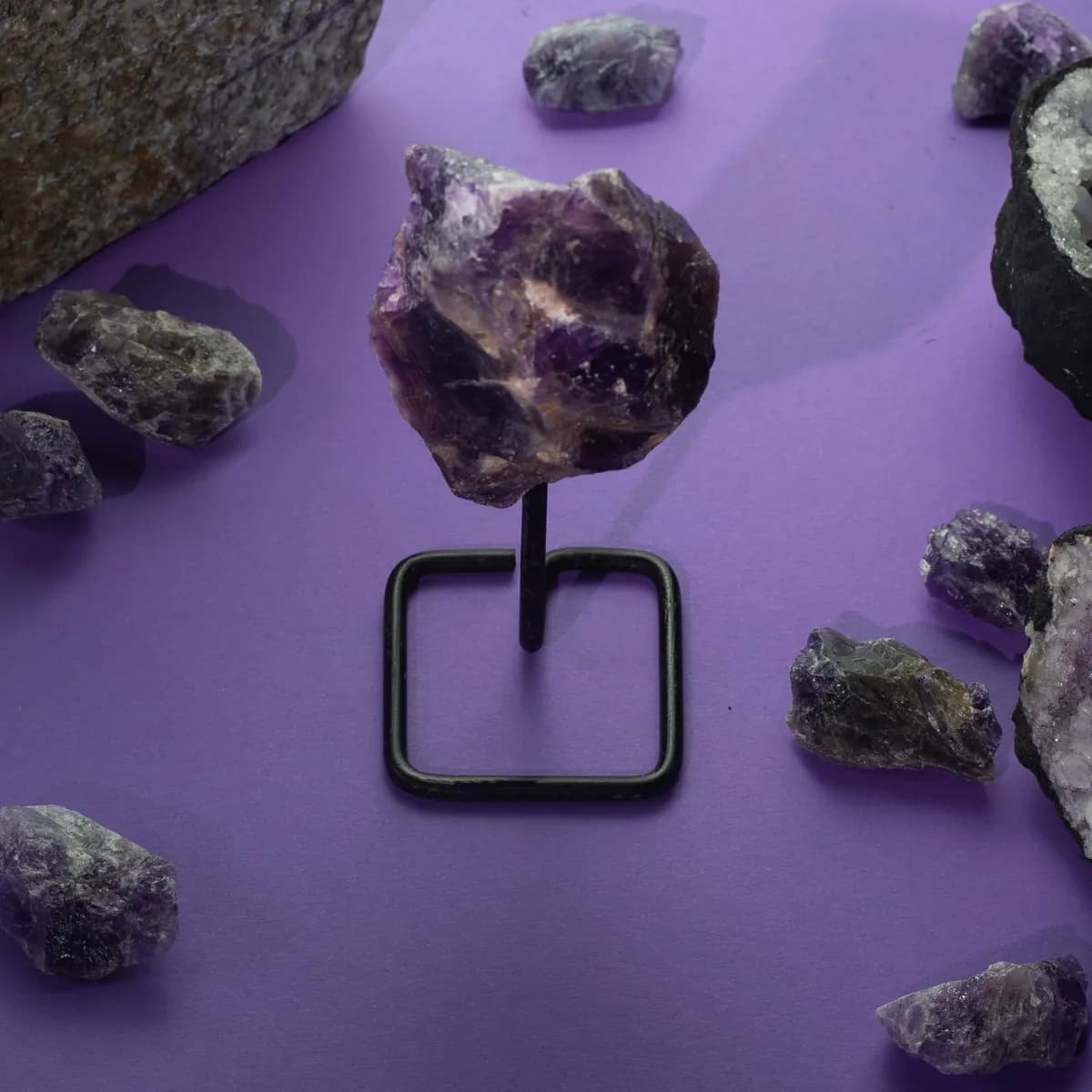 Mineral Specimen on Metal Stand - Amazonite