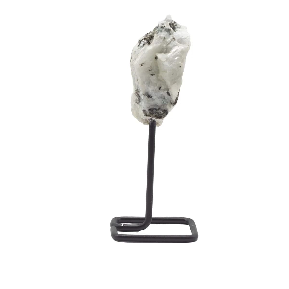 Mineral Specimen on Metal Stand - Rainbow Moonstone