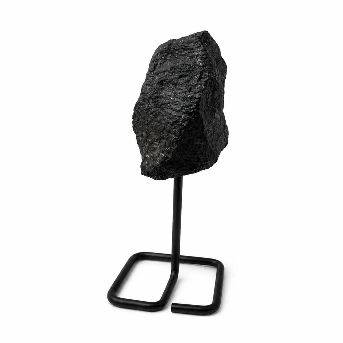 Mineral Specimen on Metal Stand - Black Tourmaline