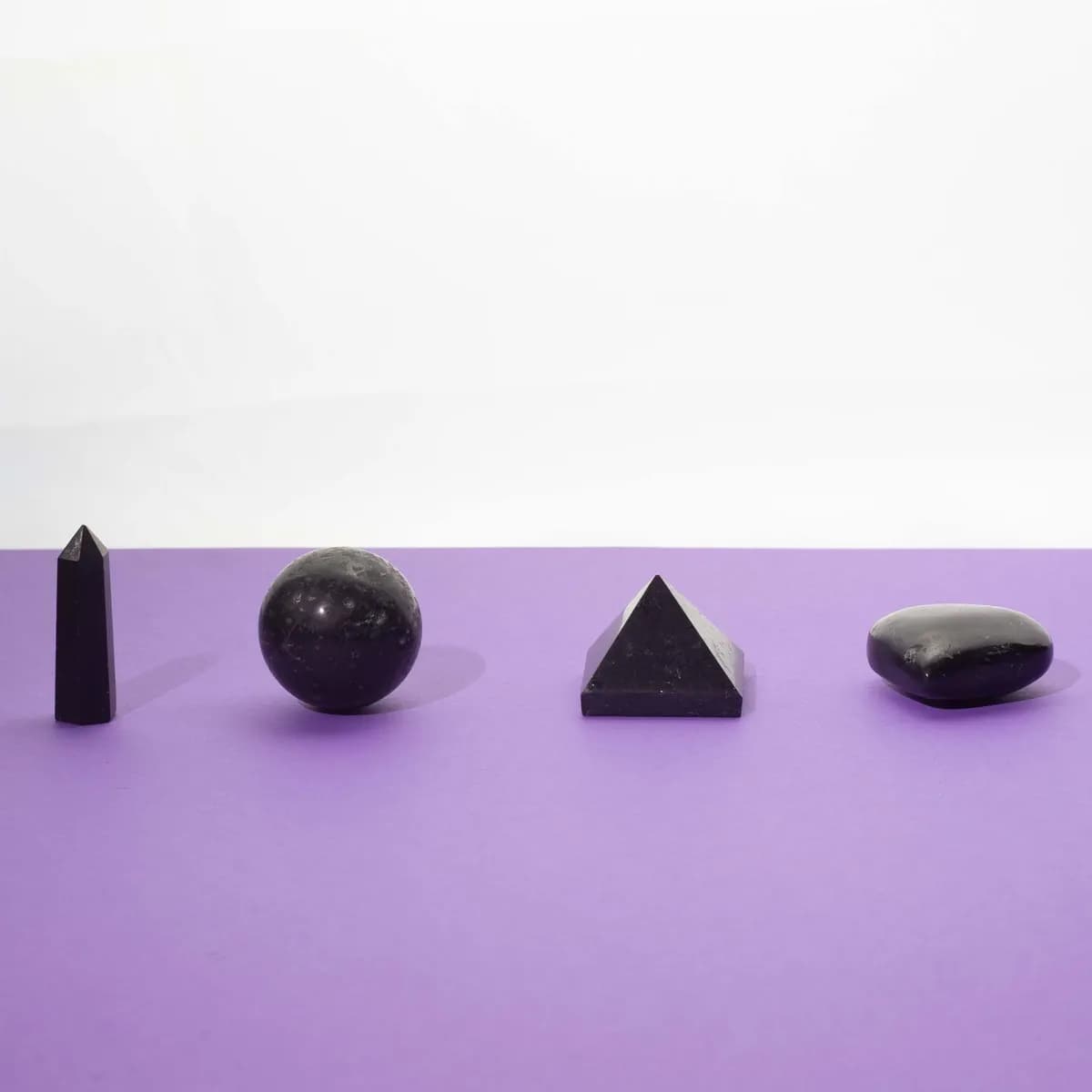 Four Gemstone Shapes - Black Tourmaline