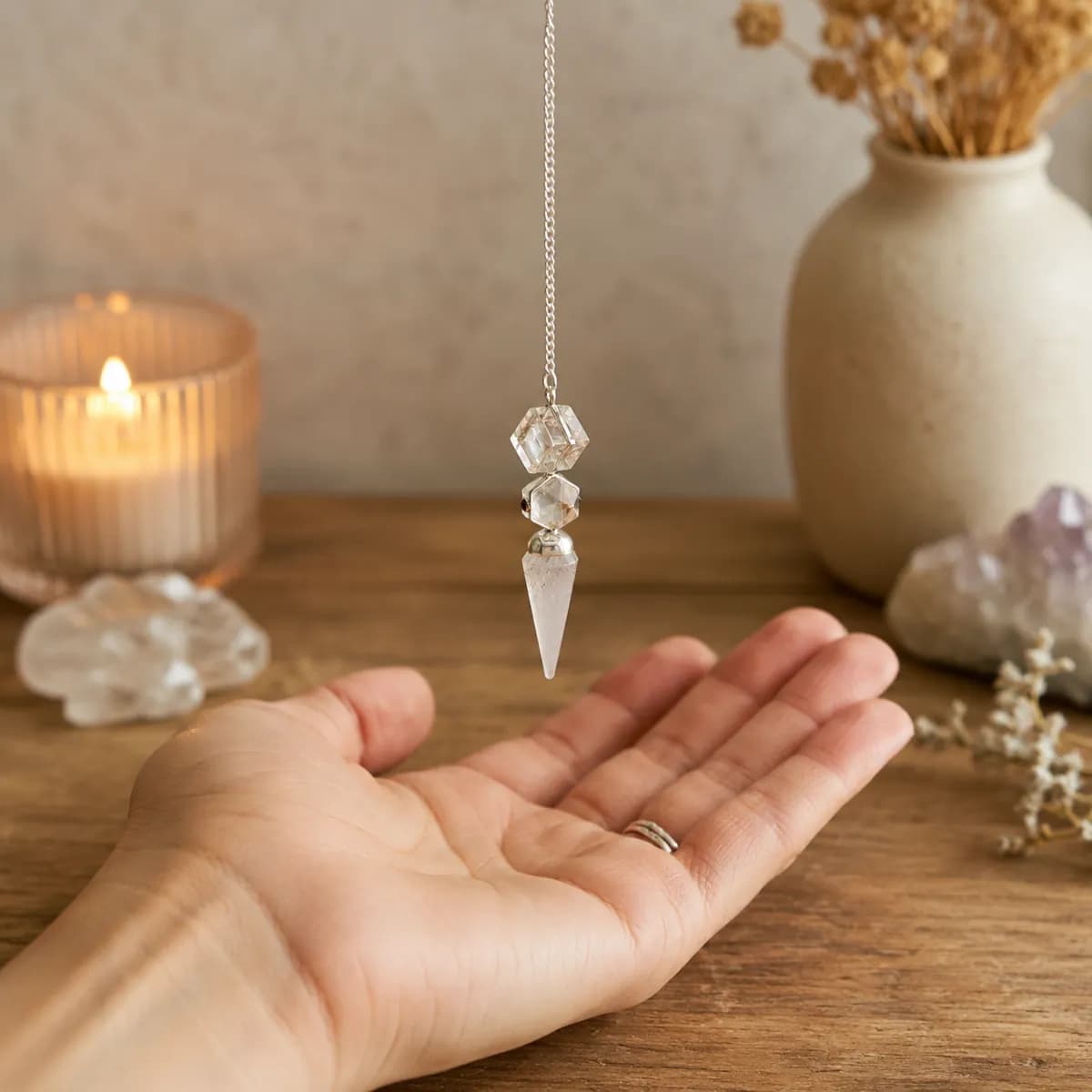 The Architect of Clarity - Three Piece Pendulum - Crystal Quartz
