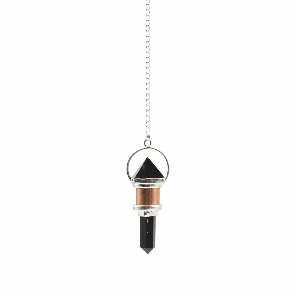 The Night Watcher- Combo Piece Copper Pendulum -  Obsidian