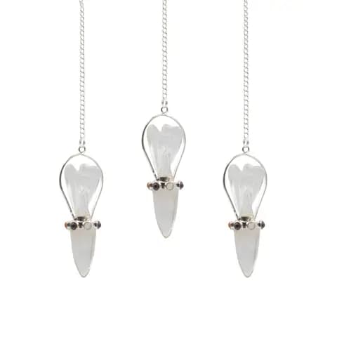 Celestial Guide - Two Piece Angel Pendulum - Chakra Band - Clear Quartz