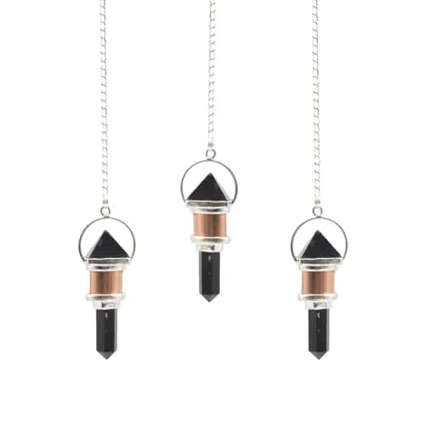 The Night Watcher- Combo Piece Copper Pendulum -  Obsidian