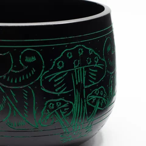 Cauldron Singing Bowl - Magic Mushroom - Green (15cm)