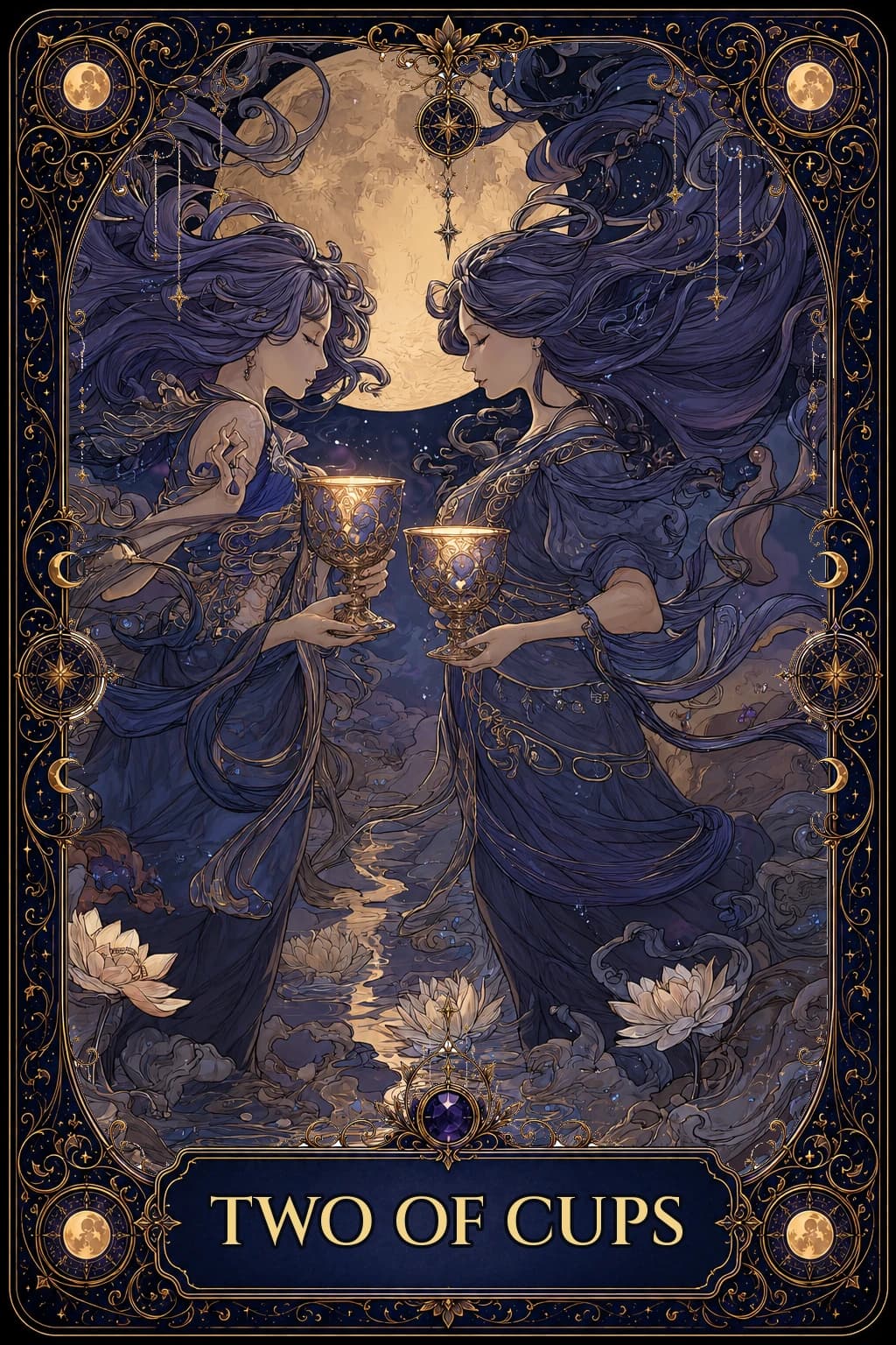 Two of Cups, Arcana Noctis base deck